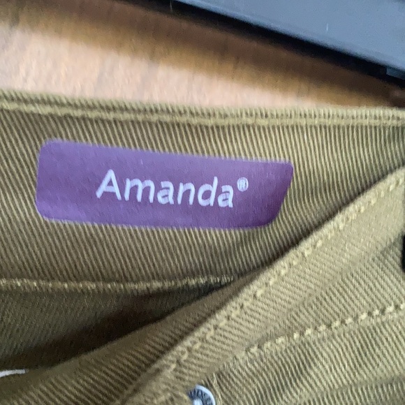 Gloria Vanderbilt Amanda juniper olive original slimming jean size 16 18 - Picture 11 of 17